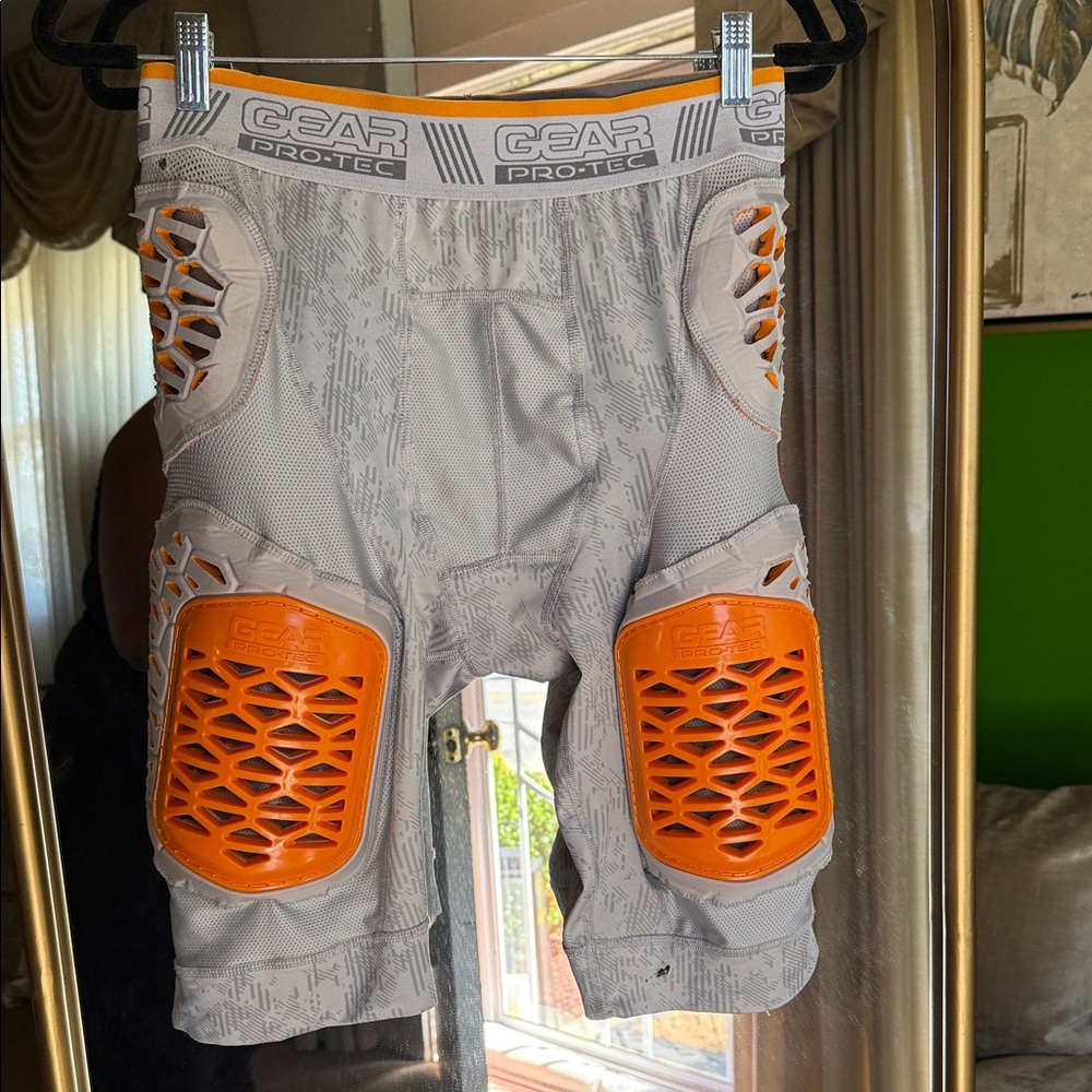 Men's Athletic Shorts - Gray and Orange